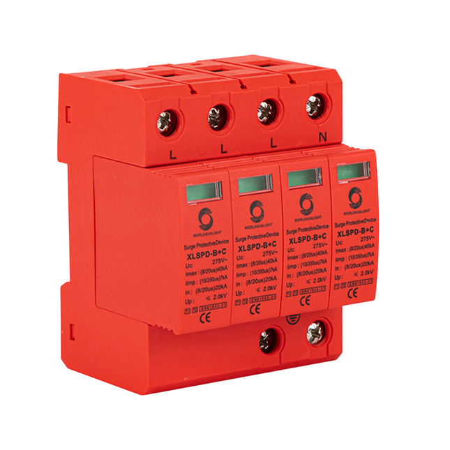 Descarcator supratensiune AC trifazic 4P 275V T1+T2