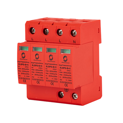 Descarcator supratensiune AC trifazic 4P 275V T1+T2