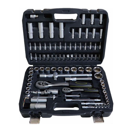 Trusa chei tubulare Heinner CTSM033, 93 piese, 1/4" si 1/2", crom-vanadiu