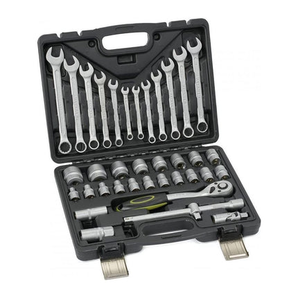 Trusa chei tubulare si chei fixe Heinner CTSM013, 37 piese, 1/2", crom-vanadiu