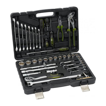 Trusa de scule Heinner CTSM014, 44 piese, chei tubulare 1/2", chei fixe, surubelnite, patent, crom-vanadiu