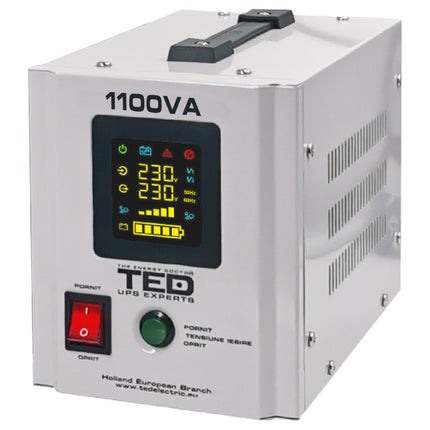 UPS 1100VA/700W runtime extins utilizeaza un acumulator (neinclus) TED Electric - TED000323