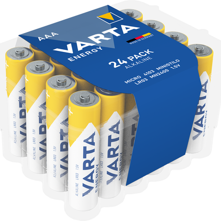 Baterii Alcaline AAA LR3 1.5V Varta Energy Blister 24