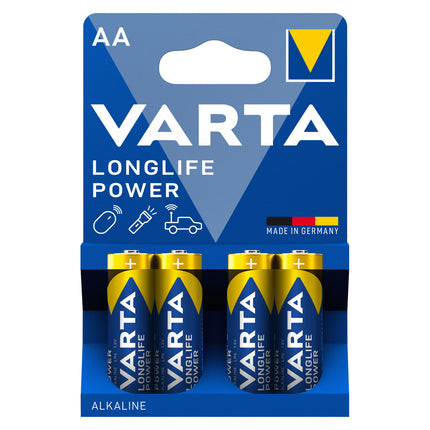 Baterii Alcaline AA LR6 1.5V Varta Blister 4 4906