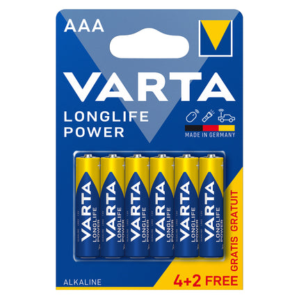 Baterii Alcaline AAA LR3 1.5V Varta Blister 6 4903