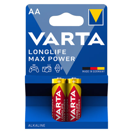 Baterii Alcaline AA LR6 1.5V Varta Max Power Blister 2