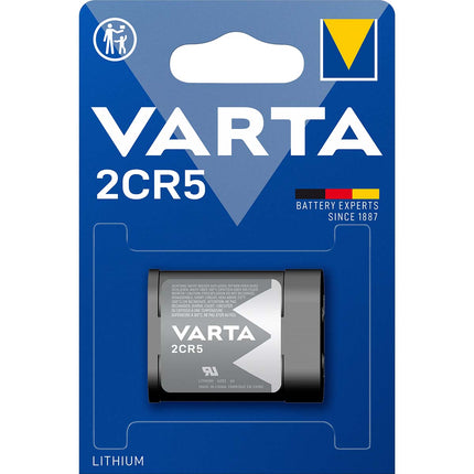 Baterie Litiu 6V 2CR5 1400mAh, Dimensiuni 34 x 17 x 45 mm Varta Blister 1