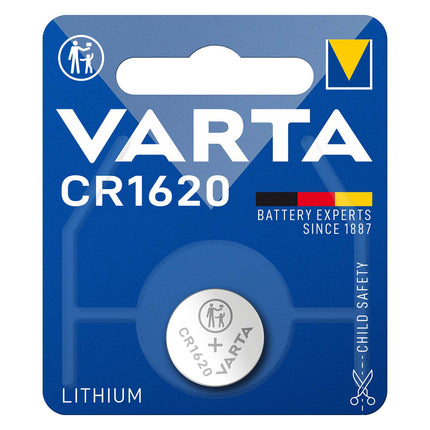 Baterie Litiu 3V CR1620 70mAh, Dimensiuni 16 x 20 mm Varta Blister 1