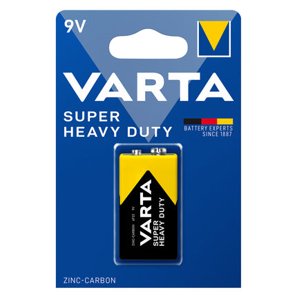 Baterie 9V 6F22 6LR61 Varta Super Heavy Duty Blister 1