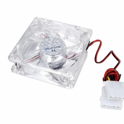 Ventilator 12V 80x80x25mm cu leduri rosii