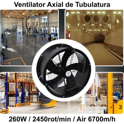 Ventilator Axial Tubulatura mm 260 W 400x400mm