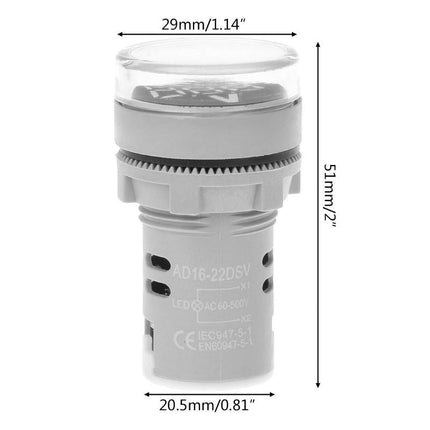 Voltmetru digital rotund culoare albastru 250V AC 500V