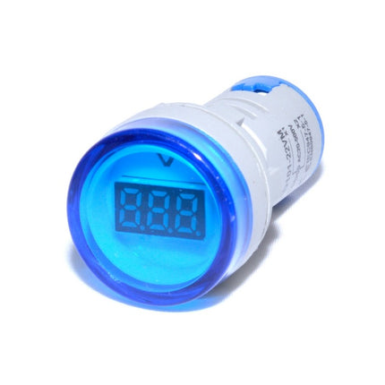 Voltmetru digital rotund culoare albastru 250V AC 500V