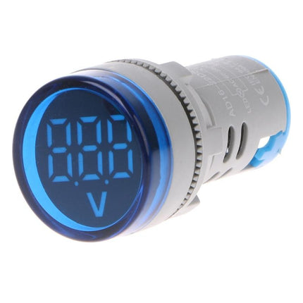 Voltmetru digital rotund culoare albastru 250V AC 500V