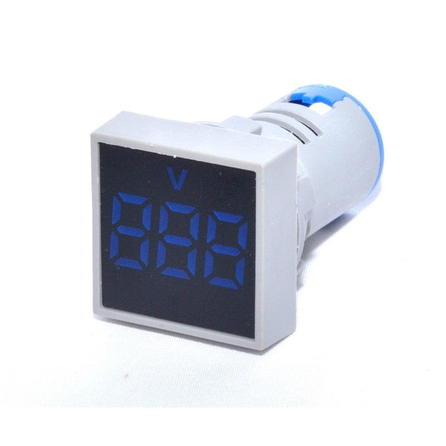 Voltmetru patrat panou 22mm culoare albastru