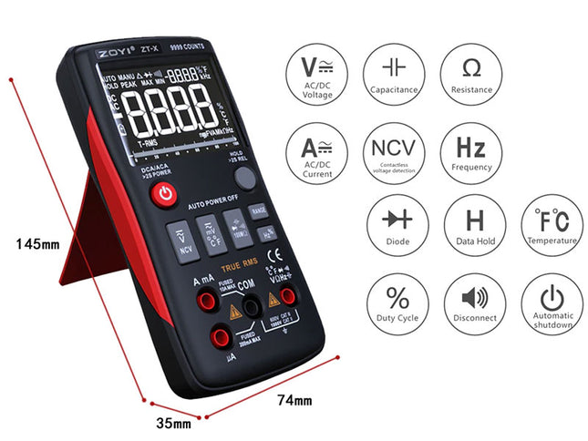 Multimetru compact True RMS ZT-X